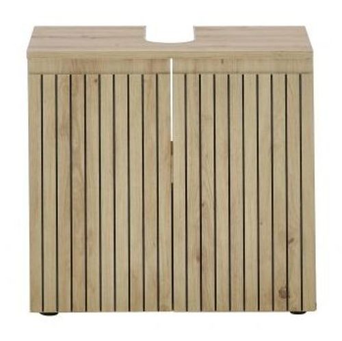 Austin Ribbed Oak 2 Door Under Sink Cabinet