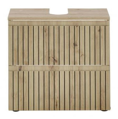 Austin Ribbed Oak 2 Drawer Under Sink Cabinet