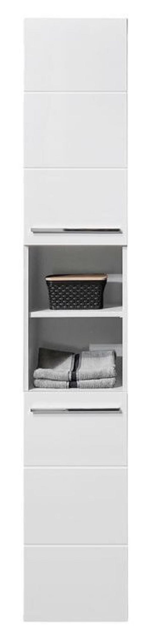 Mandy White Gloss 2 Door Tall Cabinet