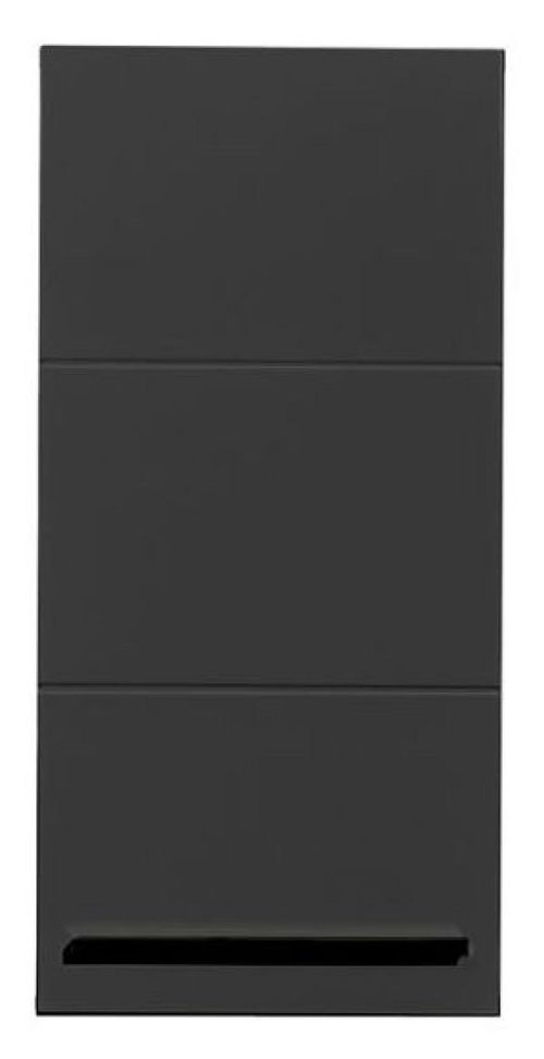 Vista Oak and Black 1 Door Wall Cabinet