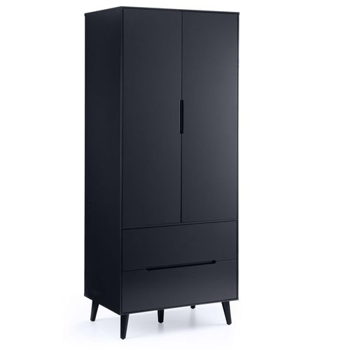 Alicia Black 2 Door 2 Drawer Double Wardrobe