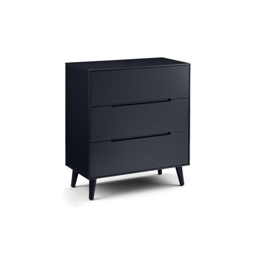 Alicia Black 3 Drawer Small Chest