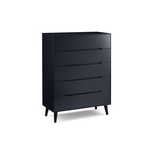 Alicia Black 5 Drawer Midi Chest