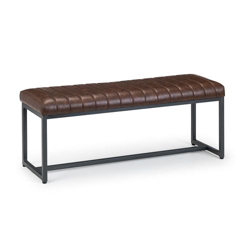 Brooklyn Brown Faux Leather Dining Bench