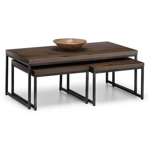 Brooklyn Dark Oak Nest of Coffee Tables