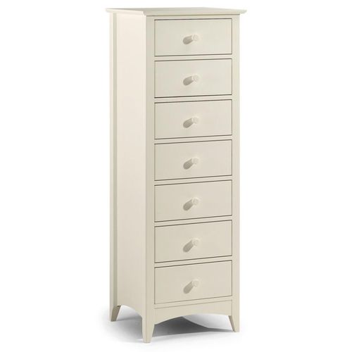Cameo White 7 Drawer Tall Chest