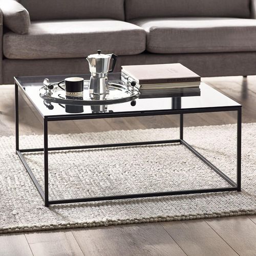 Chicago Smoked Glass 90cm Square Coffee Table