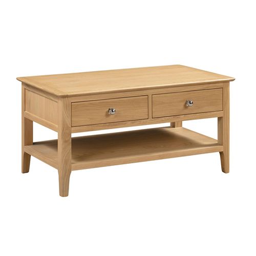Cotswold Oak 2 Drawer Coffee Table