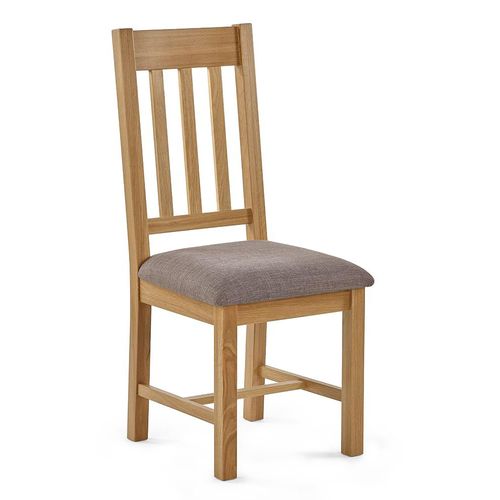 2 x Mallory Oak Slatted Back Dining Chair