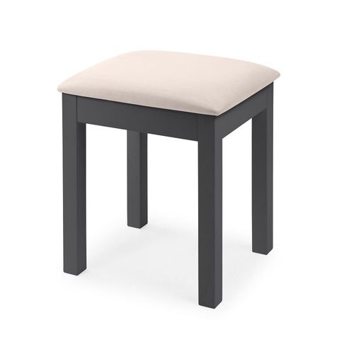 Maine Black Padded Dressing Stool