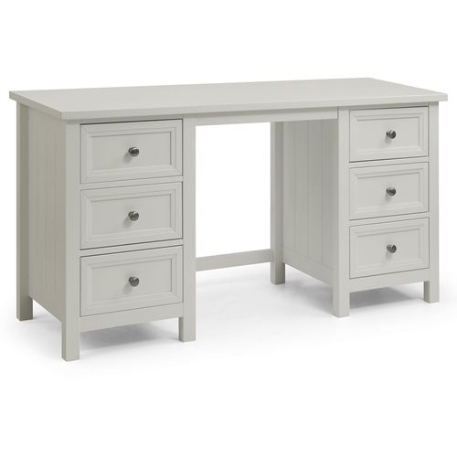 Maine Grey 6 Drawer Double Dressing Table