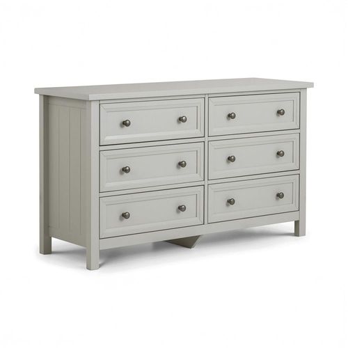 Maine Grey 6 Drawer Wide Chest