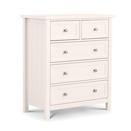 Maine White 3+2 Drawer Chest