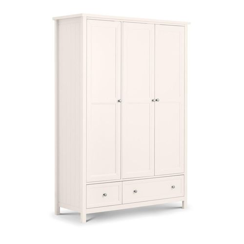 Maine White 3 Door 2 Drawer Wardrobe