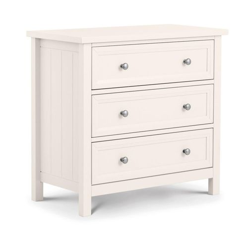 Maine White 3 Drawer Small Chest