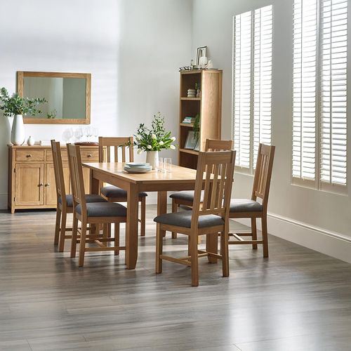 Mallory Oak 4-6 Seater Extending Dining Table - 140cm-180cm