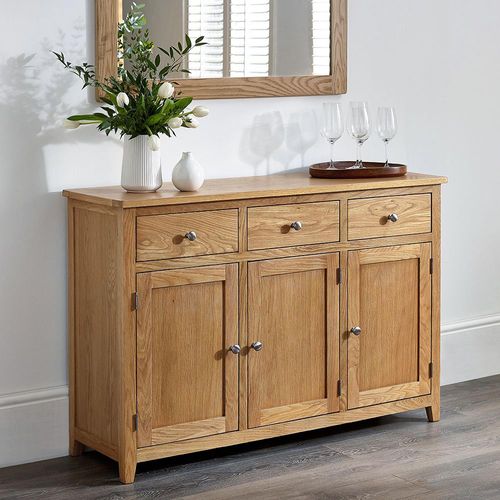 Mallory Oak Medium 3 Door Sideboard