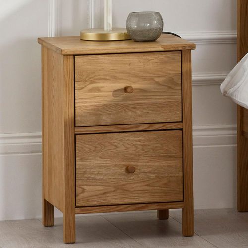 Coxmoor Oak 2 Drawer Bedside Table