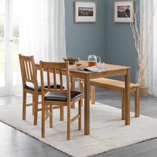 Coxmoor Oak 4 Seater Dining Set with 2 Chairs and Bench