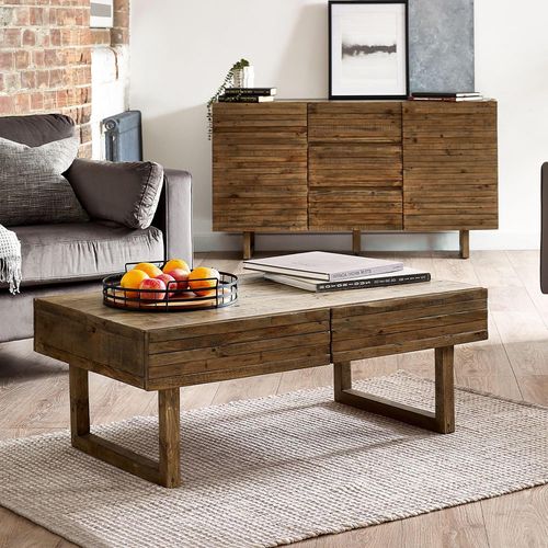 Woburn Reclaimed Pine 2 Drawer Coffee Table