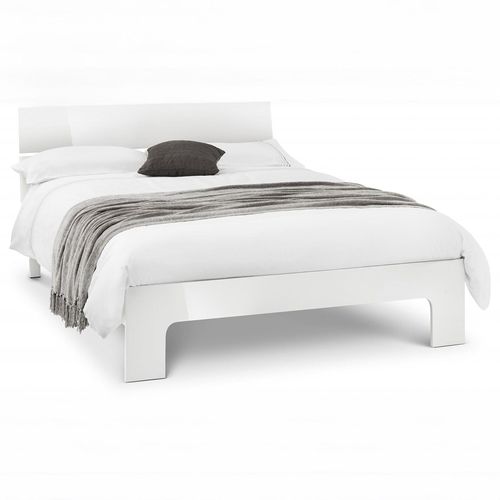 Manhattan White Gloss Bed - Sizes Available