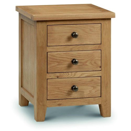 Marlborough Oak 3 Drawer Bedside Cabinet