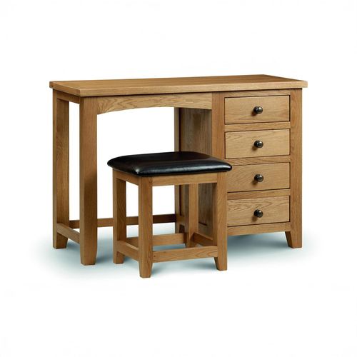 Marlborough Oak 4 Drawer Single Dressing Table