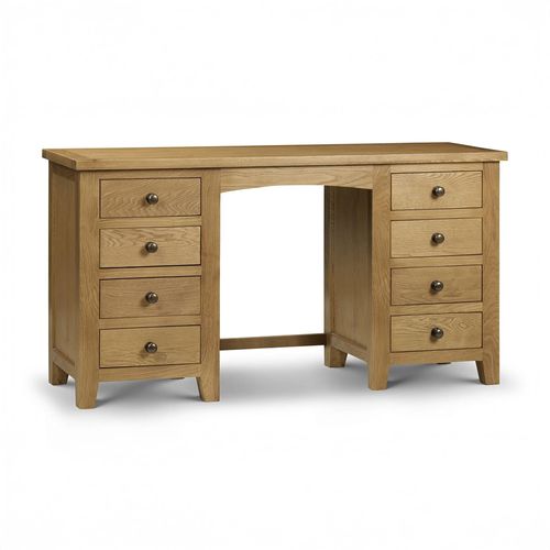 Marlborough Oak 8 Drawer Double Dressing Table
