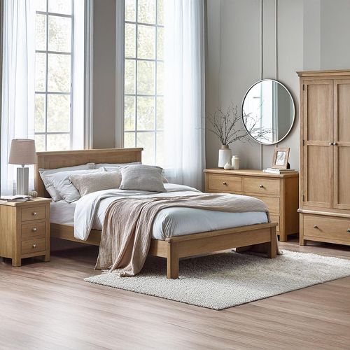 Memphis Oak Effect Bed - Sizes Available