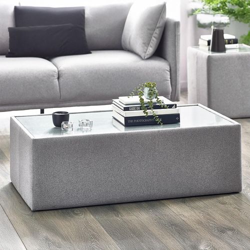 Rohe Glass Top 110cm Coffee Table