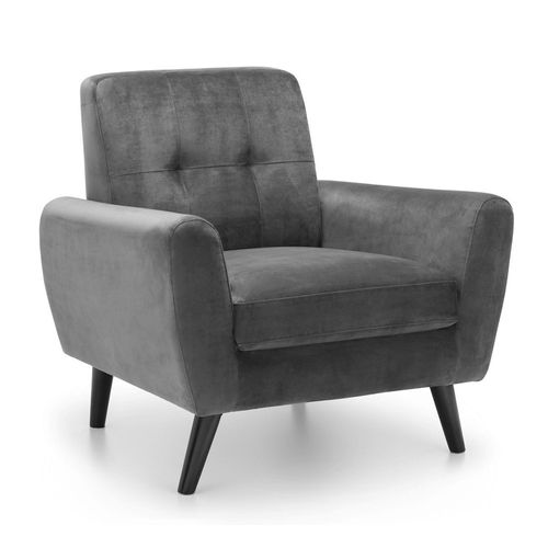 Monza Grey Fabric Armchair