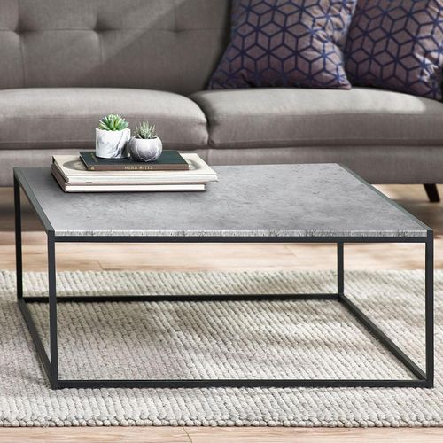 Staten Concrete Effect 90cm Square Coffee Table