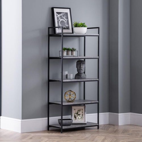 Staten Concrete Effect Tall Bookcase