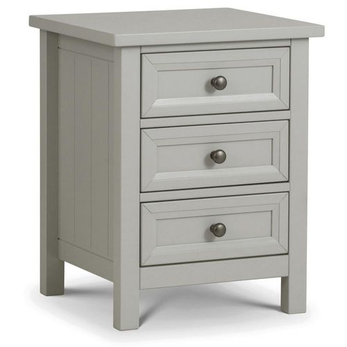 Maine Grey 3 Drawer Bedside Cabinet