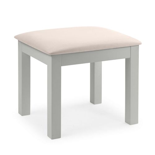 Maine Grey Padded Dressing Stool