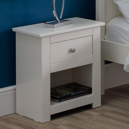 Radley White 1 Drawer Bedside Cabinet