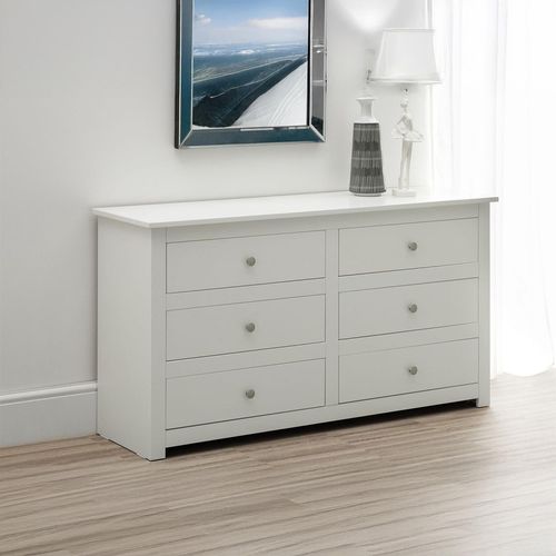 Radley White 6 Drawer Wide Chest