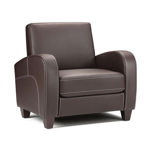Vivo Brown Faux Leather Armchair