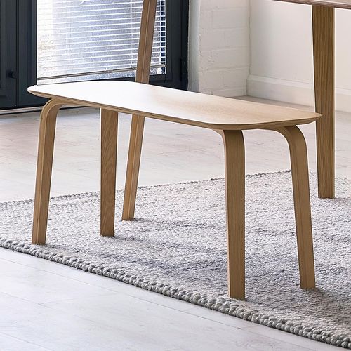 Kaito Oak Curved Leg Bench