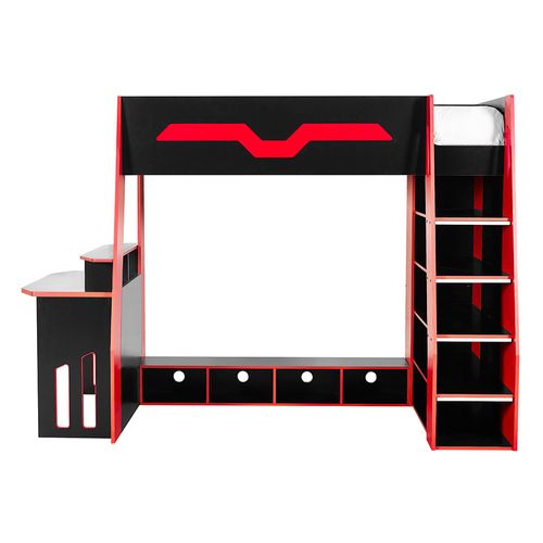 Eagle Black and Red High Sleeper Gaming Bunk Bed