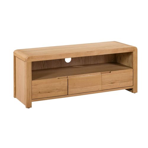 Curve Oak 115cm TV Unit