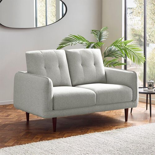 Remy Light Grey Fabric 2 Seater Sofa