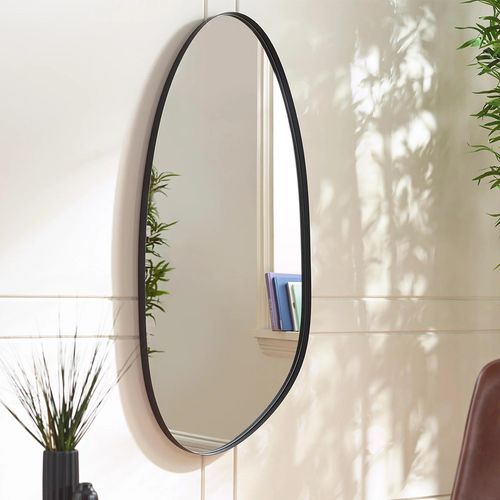 Rushmore Black Metal Organic Wall Mirror