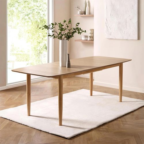 Theia Oak Veneer 6-8 Seater Extending Dining Table - 180cm-220cm