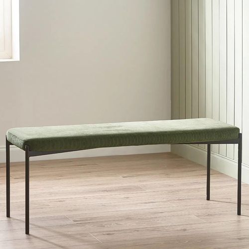 Leonie Green Fabric Dining Bench