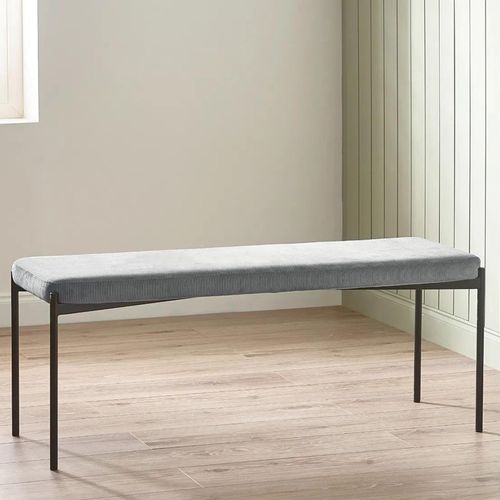 Leonie Grey Fabric Dining Bench