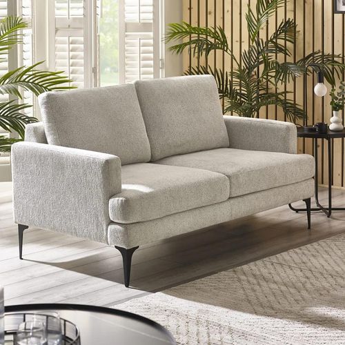 Carrera Oyster Cream Fabric 2 Seater Sofa