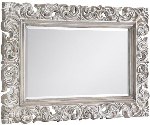 Baroque White Rectangular Wall Mirror