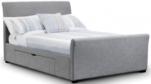 Capri Light Grey Fabric Storage Bed - Sizes Available