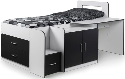 Cookie White and Black Cabin Bed